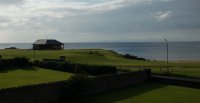 Machrihanish - view of starters hut from B&B